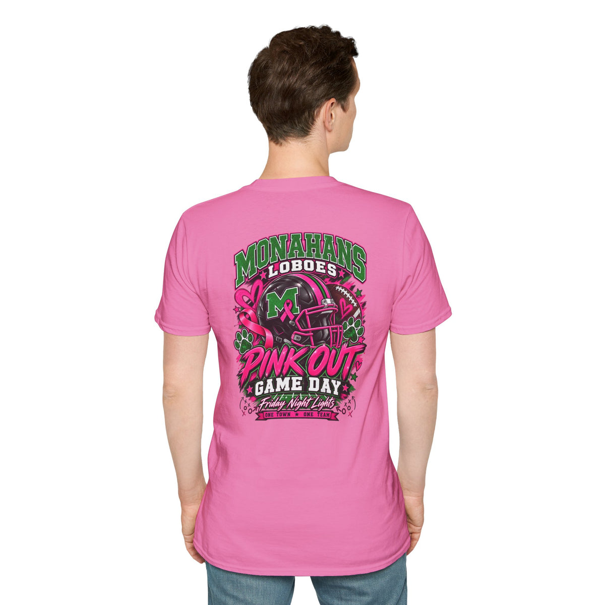 Monahans Loboes Pink Out Game Day Graphic T-Shirt
