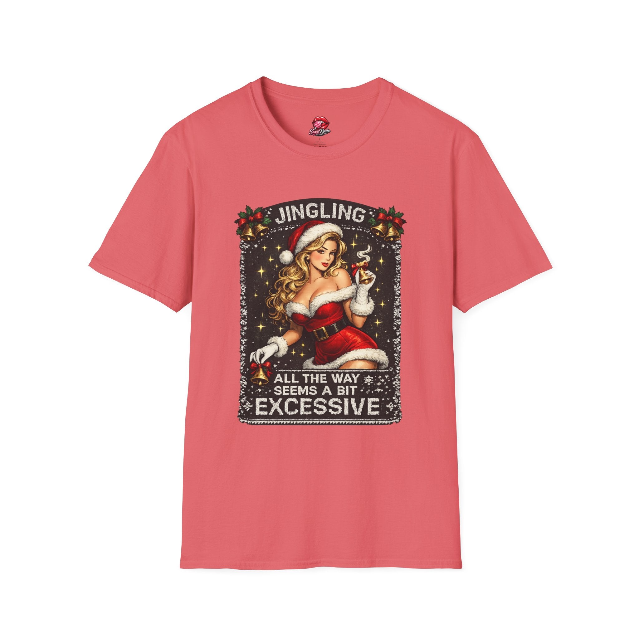 Jingling Pinup Santa Girl T-Shirt