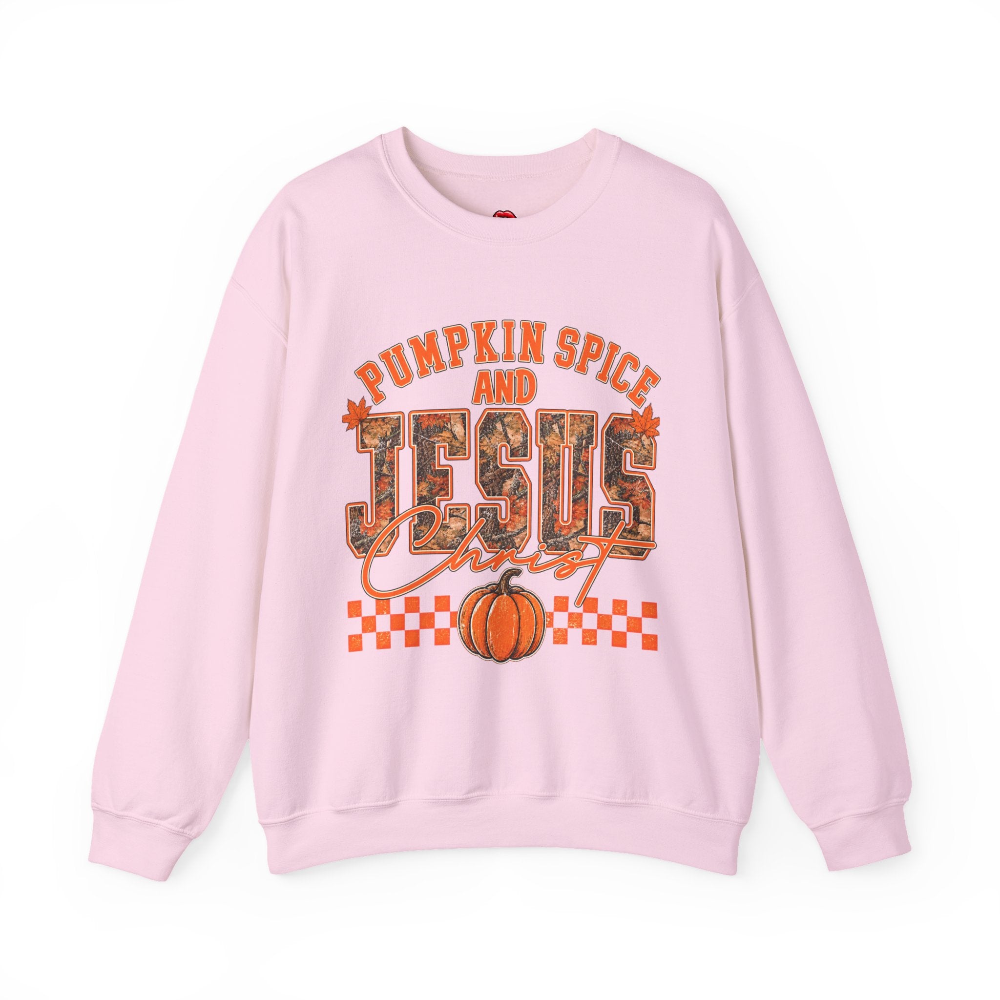Pumpkin Spice and Jesus Crewneck Sweatshirt — Fall Christian Graphic Pullover