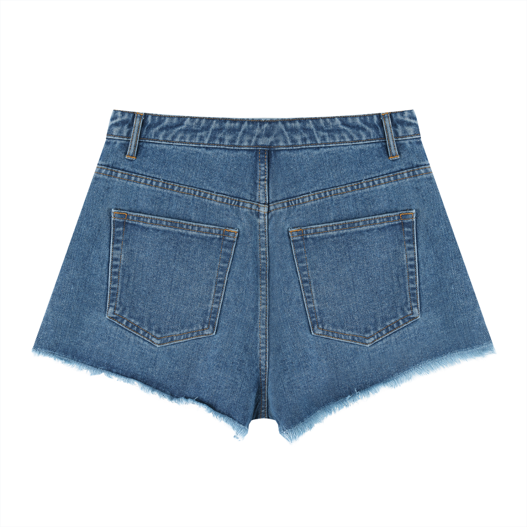 Women’s Vintage Wash High Rise Denim Shorts
