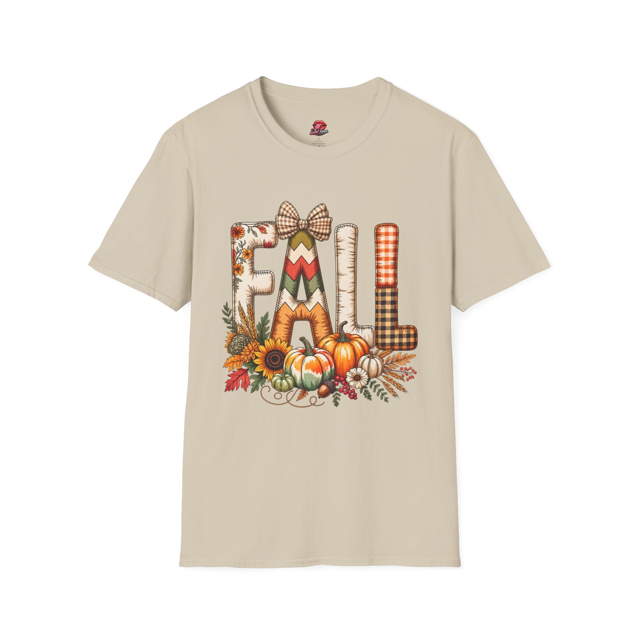 Pumpkin, Plaid & Floral Autumn Tee