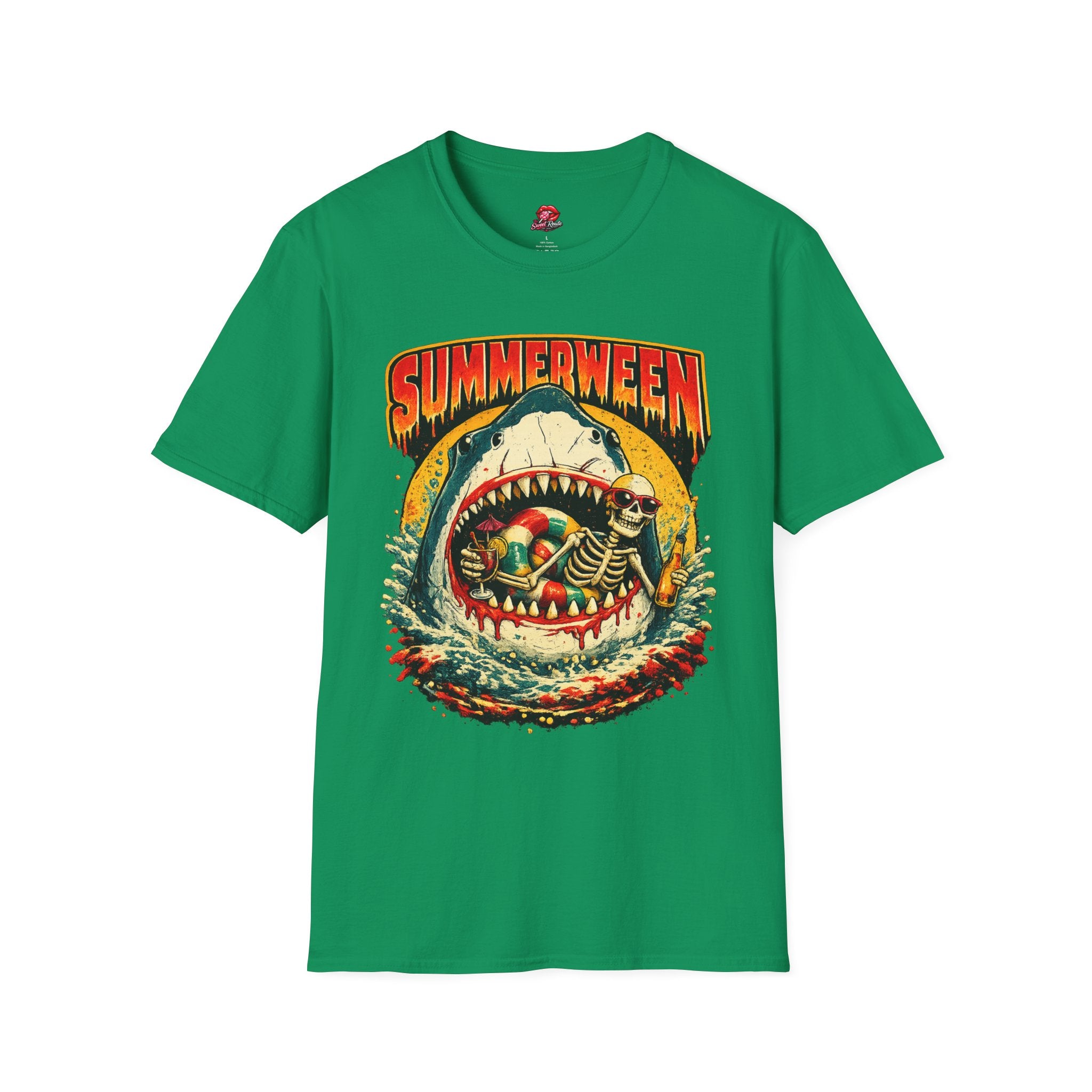 'Summerween Retro Shark Skull Tee