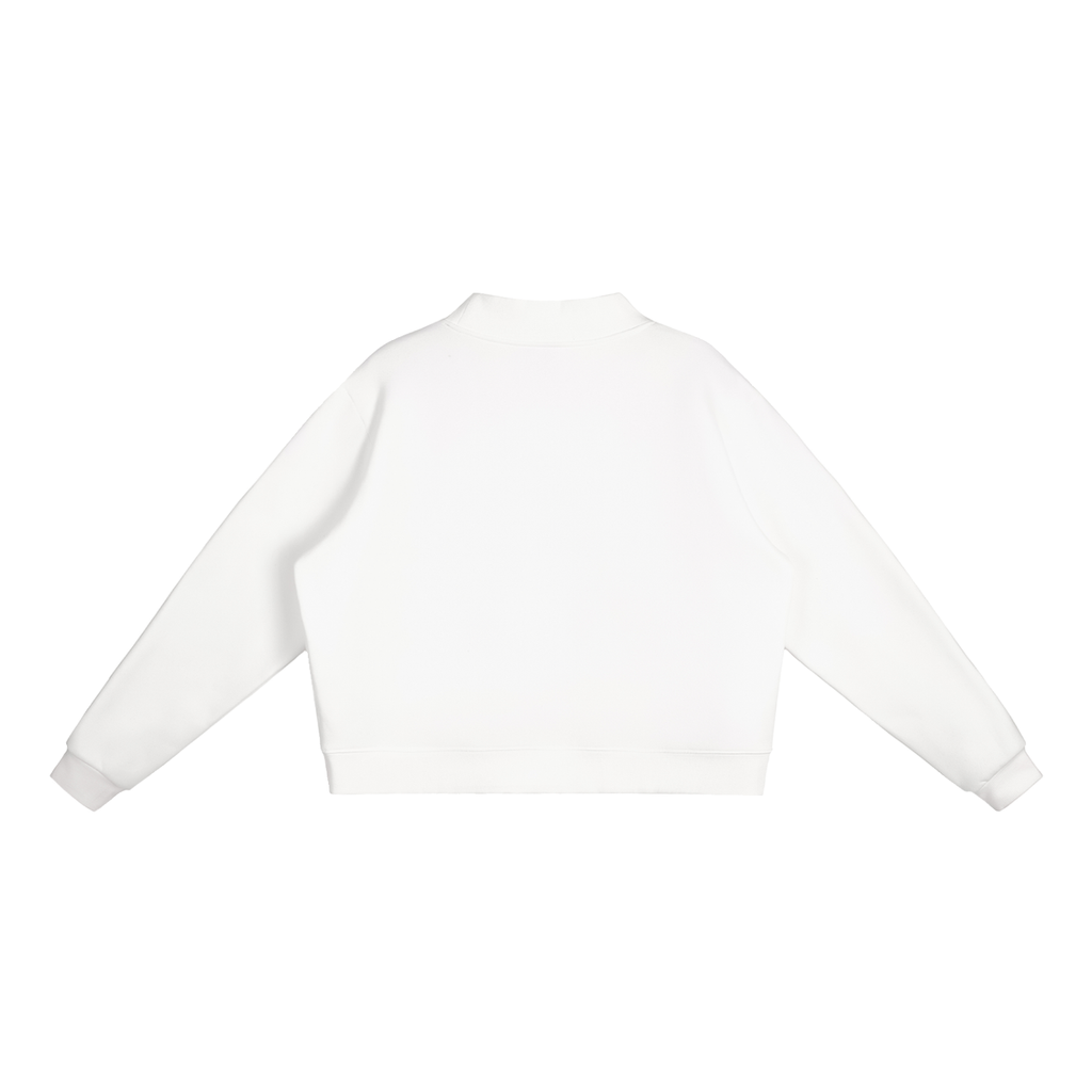 Sweet Route Essential Fleece Mock-Neck Crew Sweatshirt
