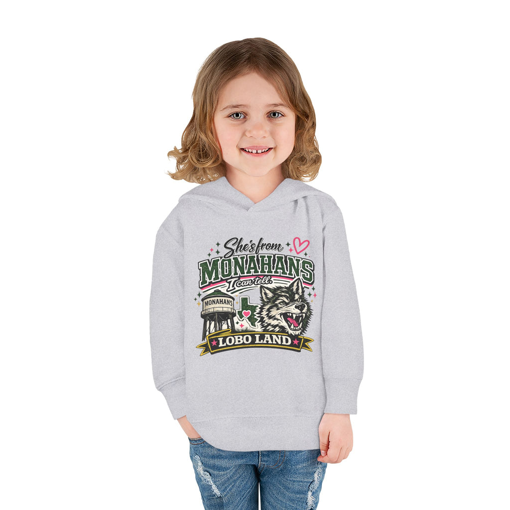 Vintage Worn Toddler Hoodie  Monahans Lobo Land