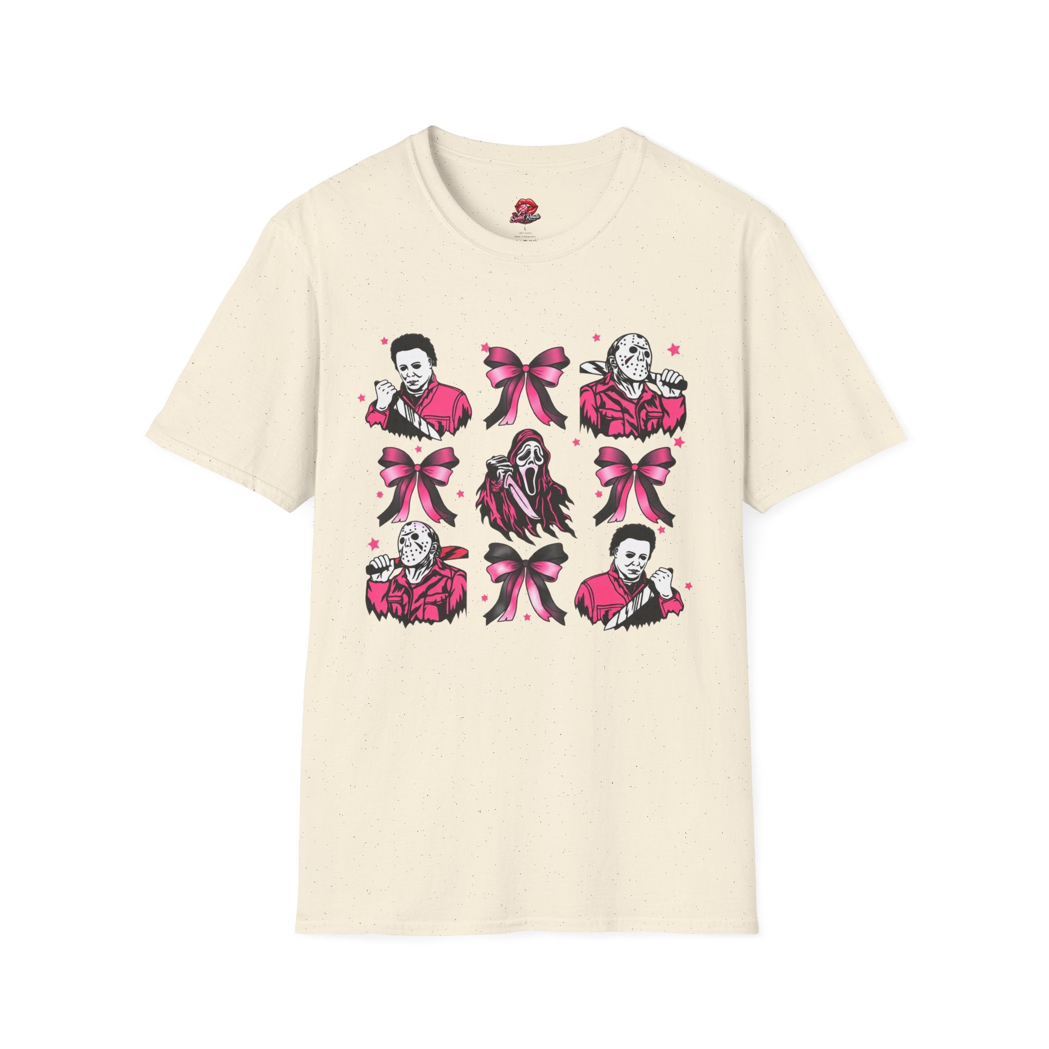 Horror Villains & Pink Bows Tee