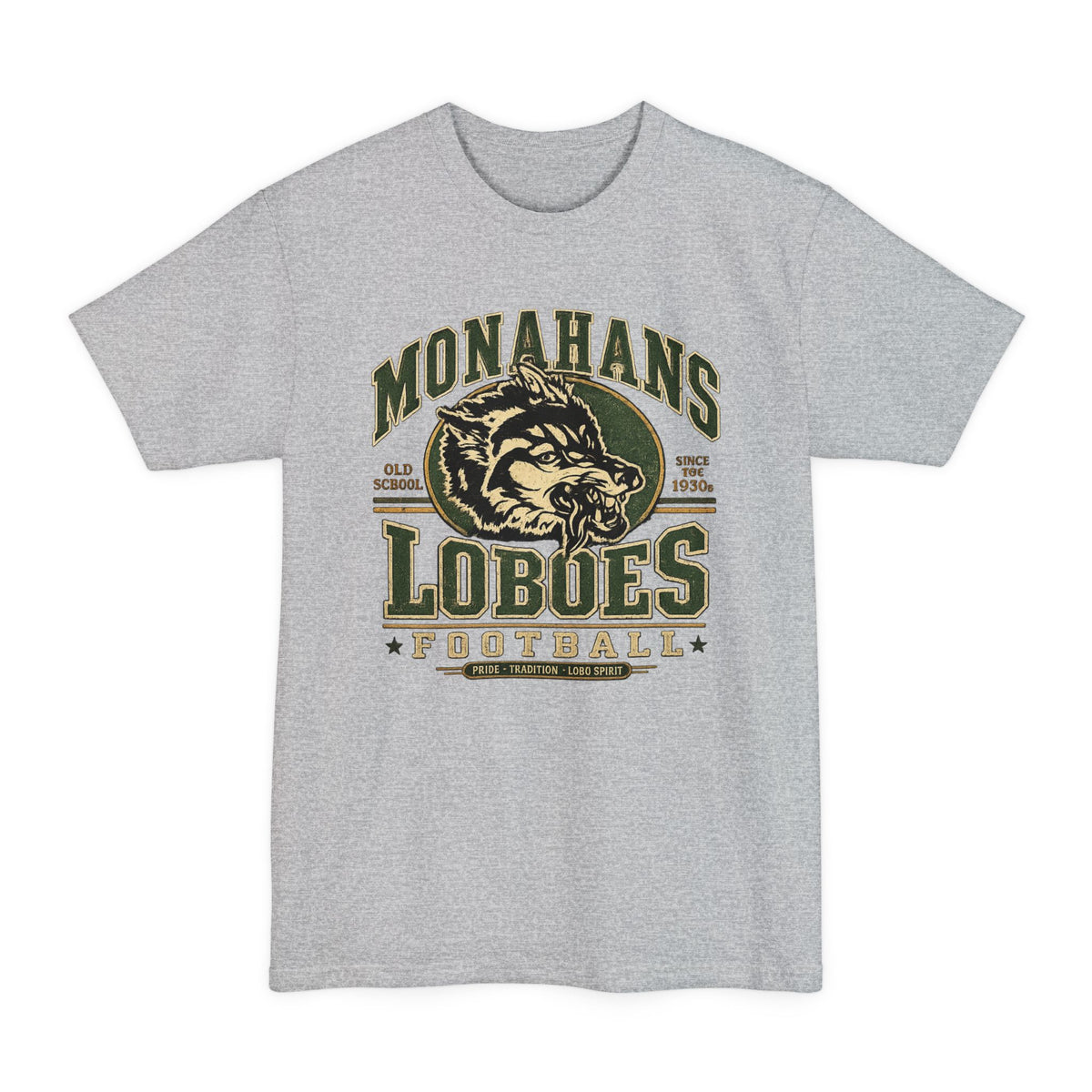 Monahans Loboes Football  Tall T-Shirt
