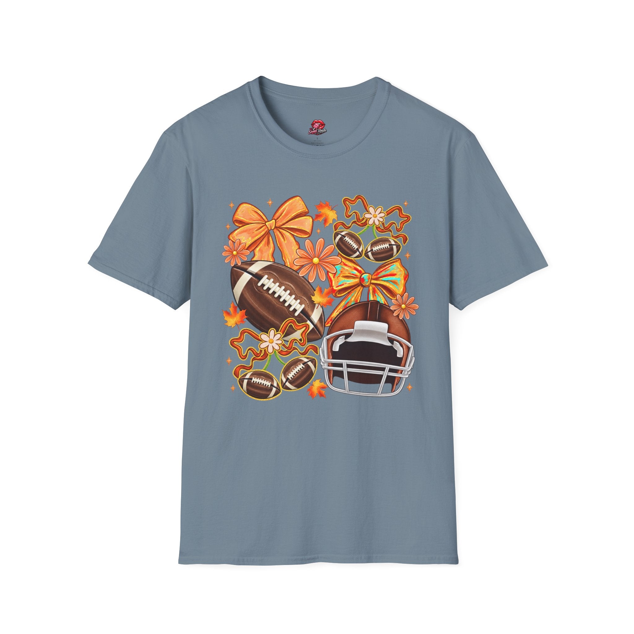 Football Floral Collage T-Shirt