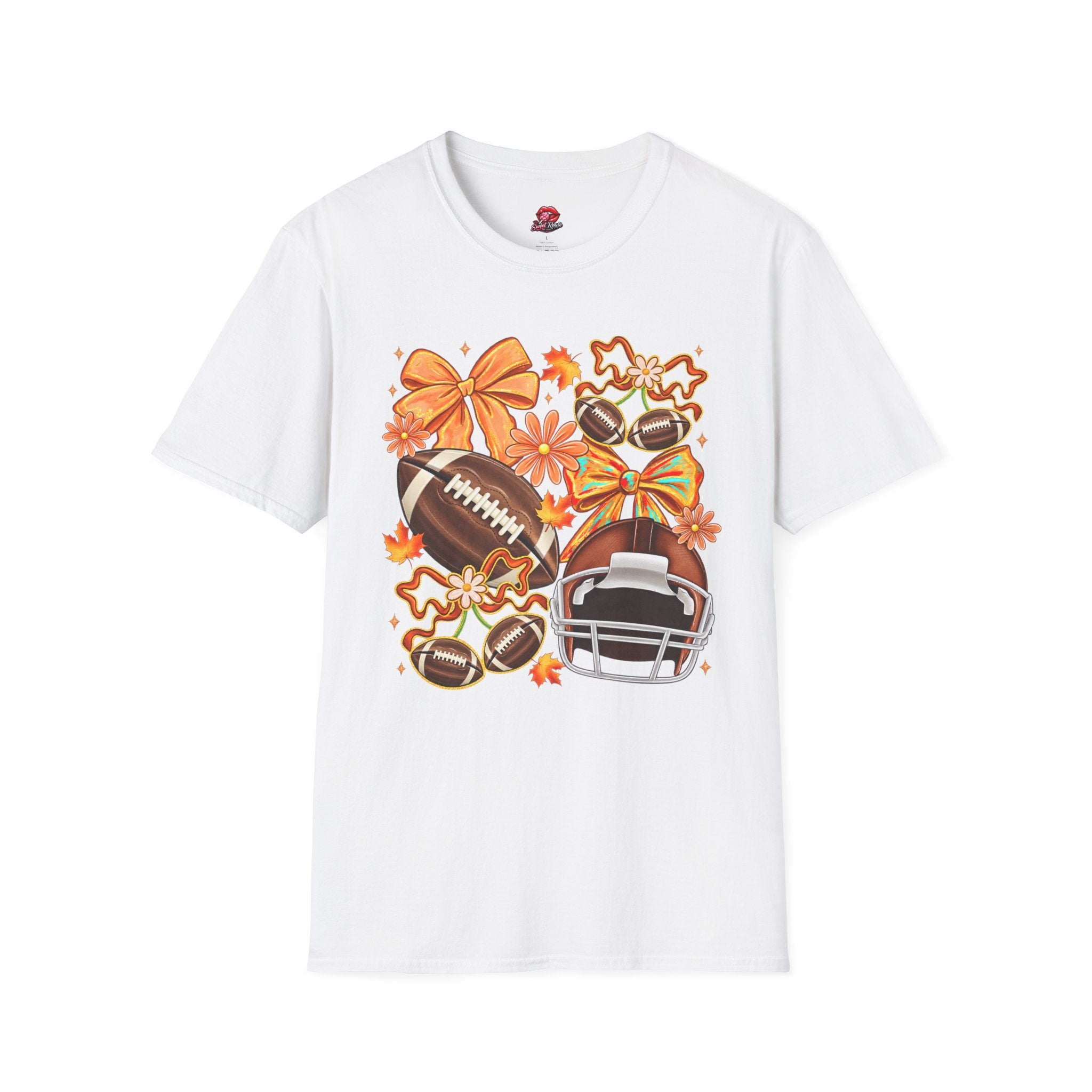 Football Floral Collage T-Shirt