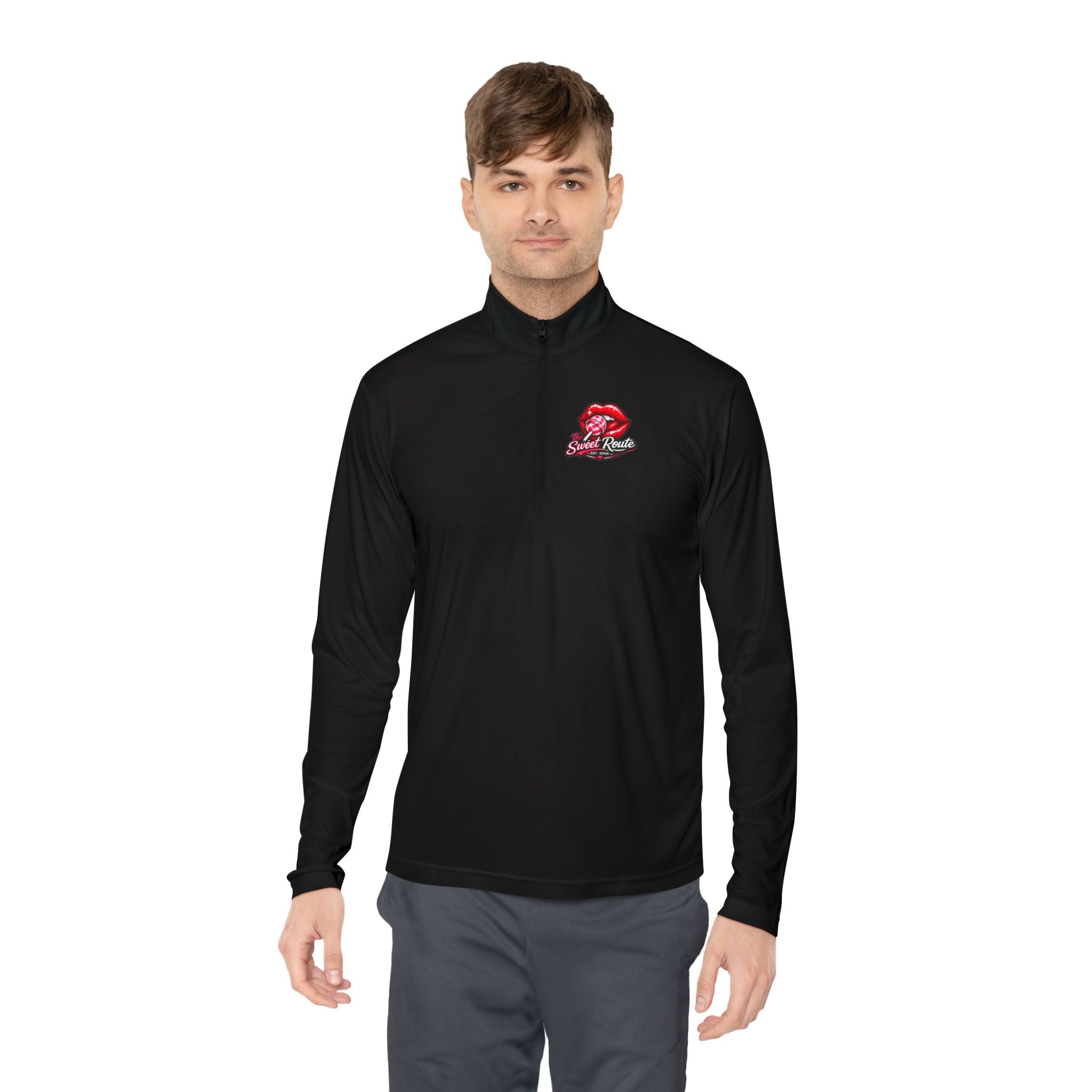 Sweet Route Logo Quarter-Zip Pullover