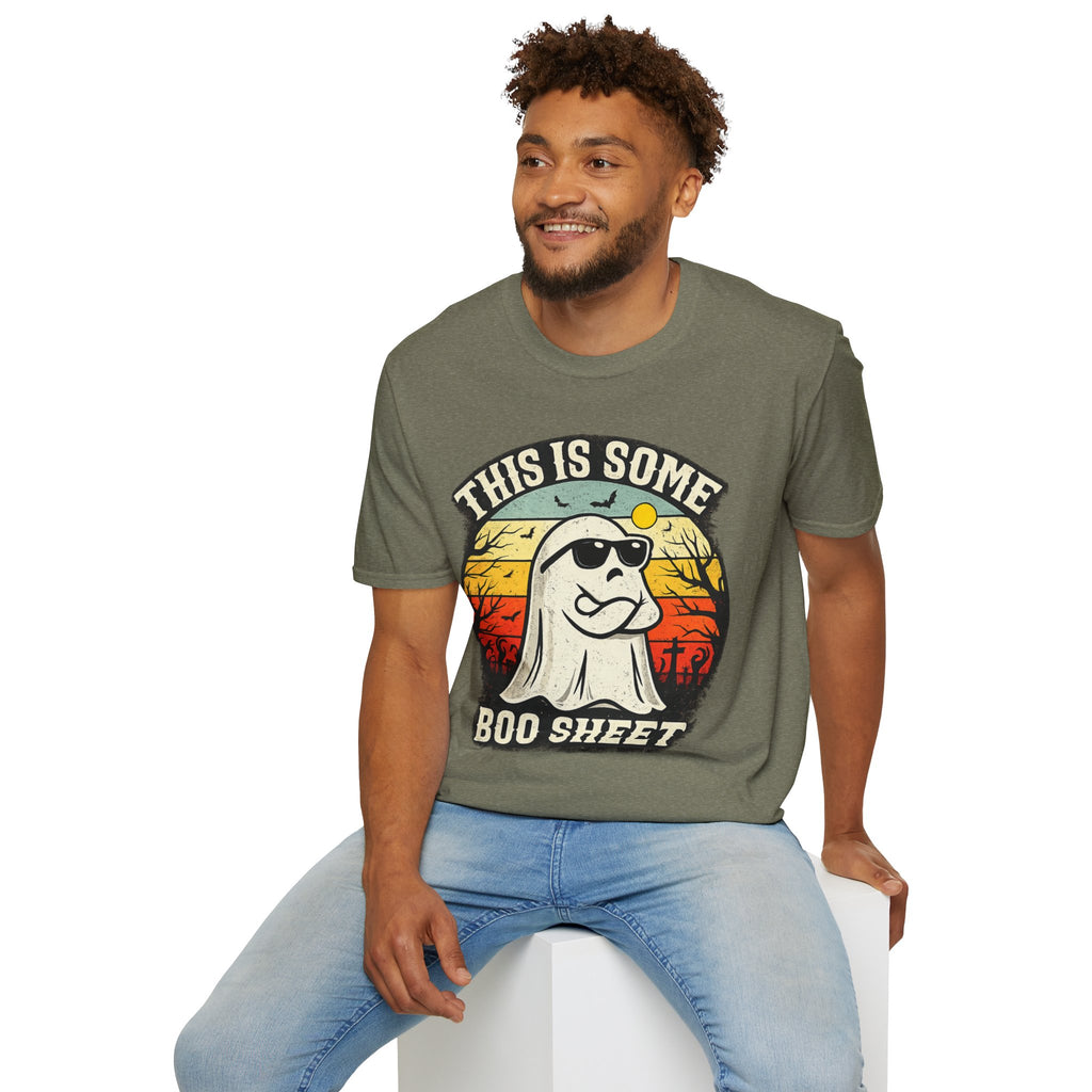 This Is Some Boo Sheet T-Shirt | Funny Retro Ghost Halloween Shirt | Cute Spooky Season Tee | Vintage Halloween Graphic Tee | Fall Ghost Gift