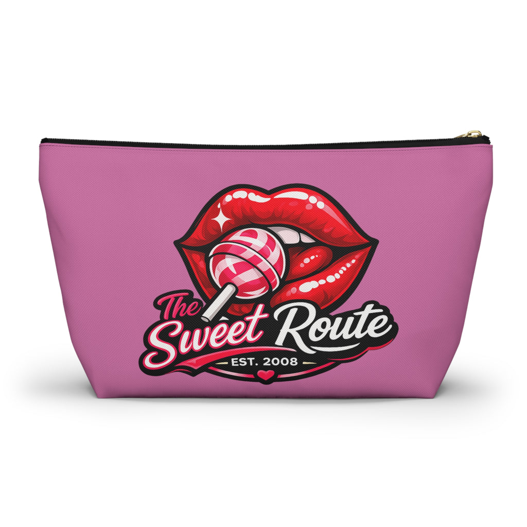 Sweet Route Pink Logo Accessory Pouch
