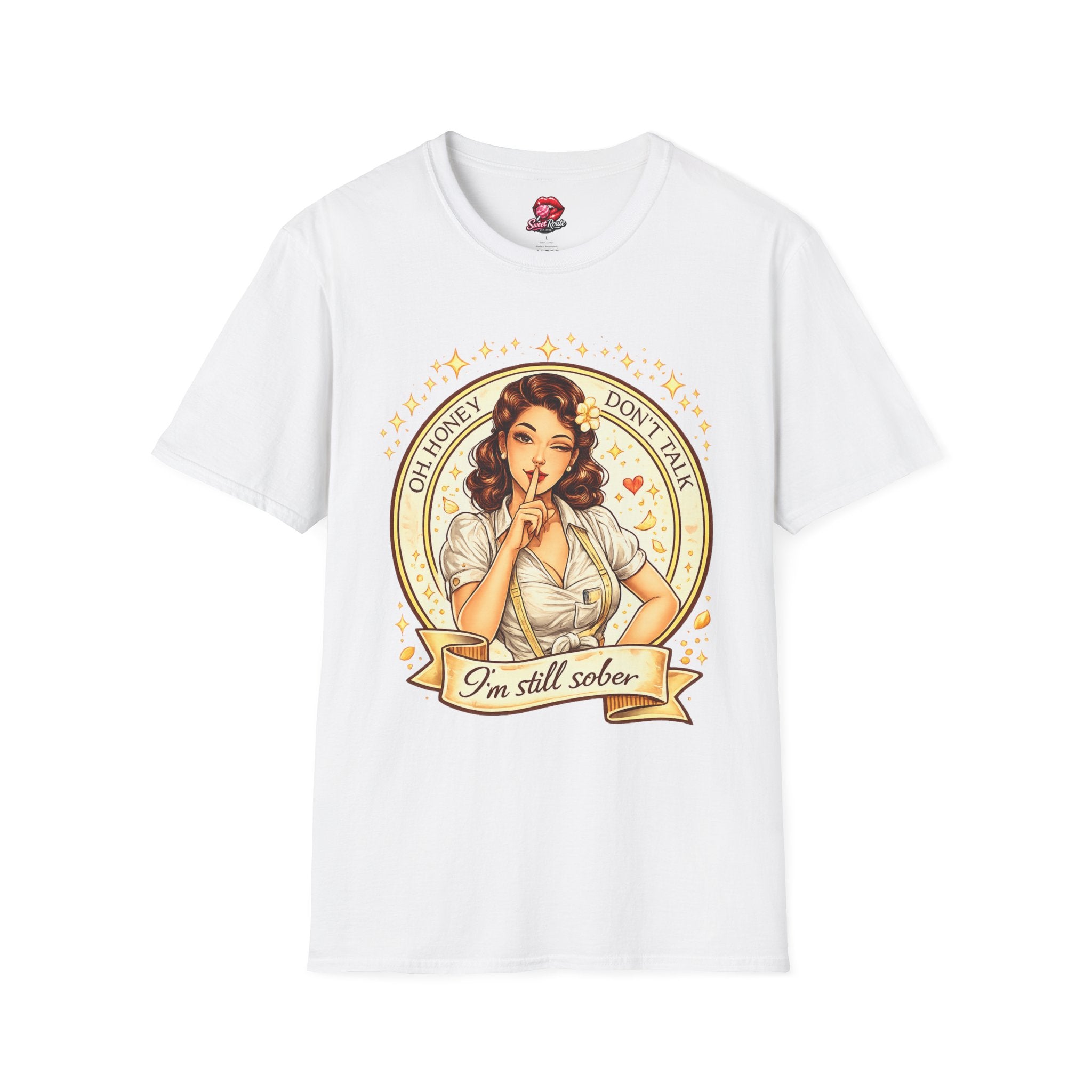 Oh Honey Don't Talk Retro Pinup Tee