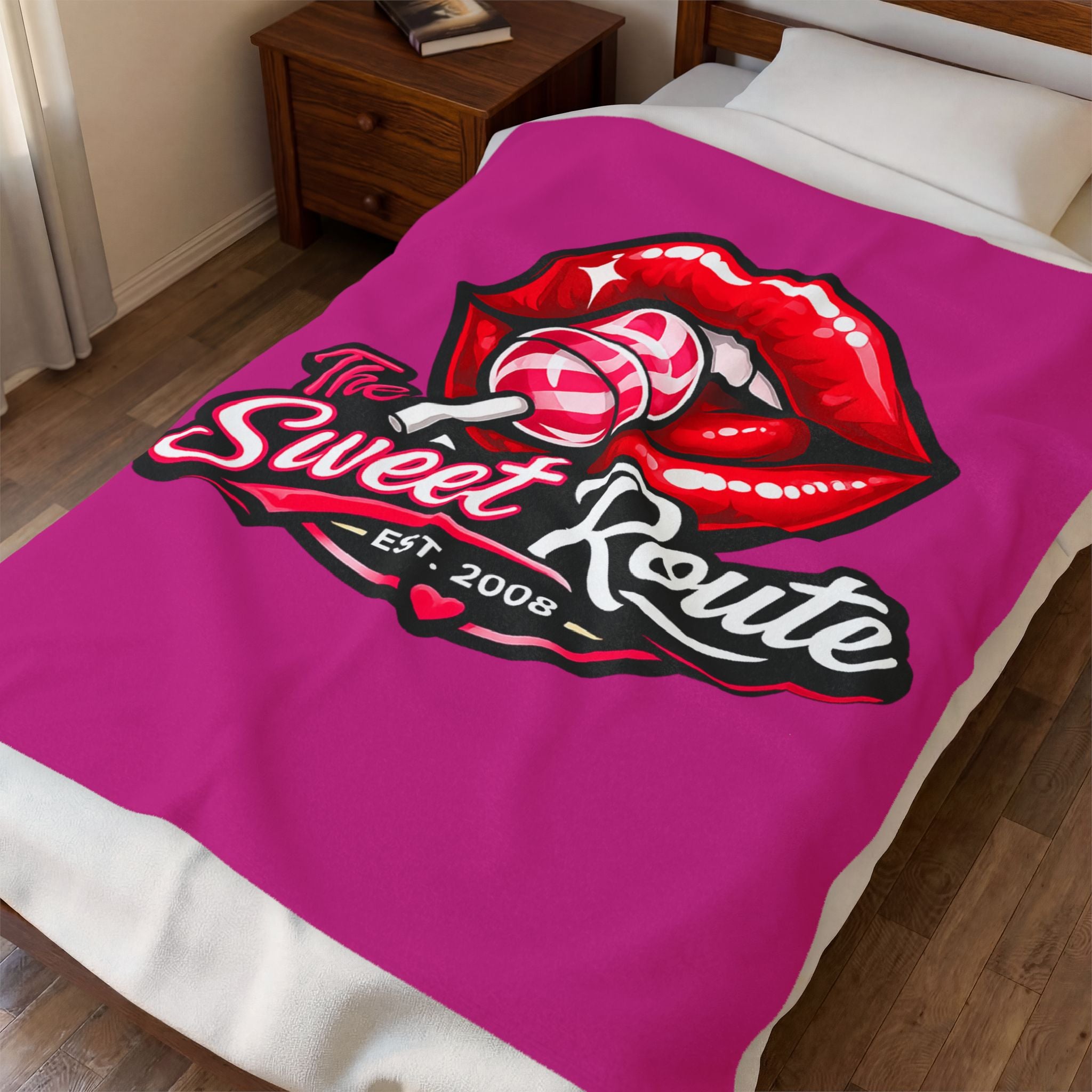 Sweet Route Pink Velveteen Blanket