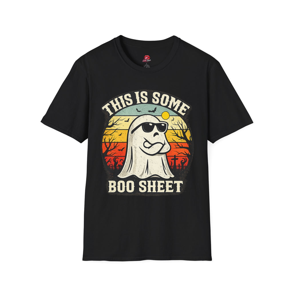 This Is Some Boo Sheet T-Shirt | Funny Retro Ghost Halloween Shirt | Cute Spooky Season Tee | Vintage Halloween Graphic Tee | Fall Ghost Gift