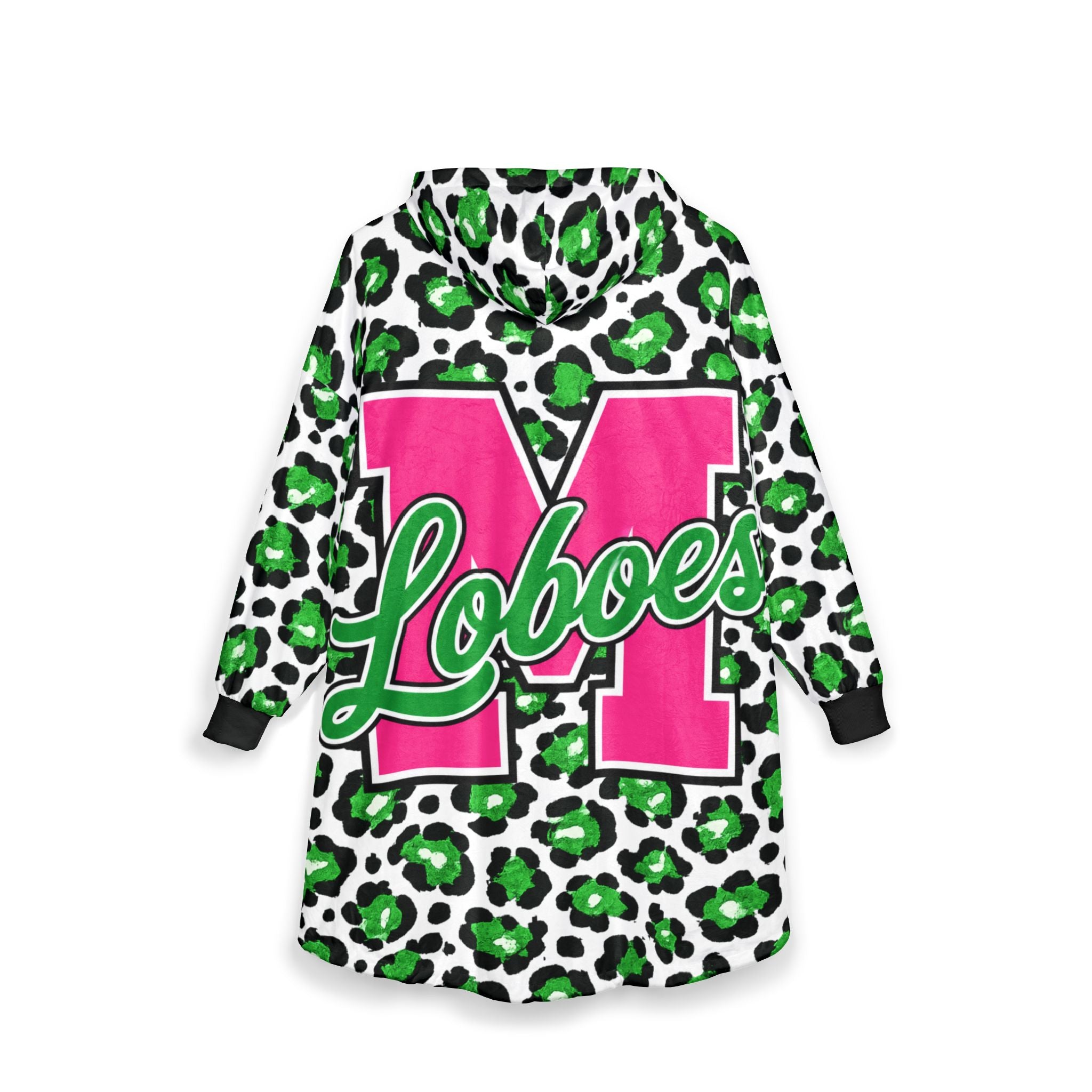 Green Leopard 'Loboes Hooded Blanket
