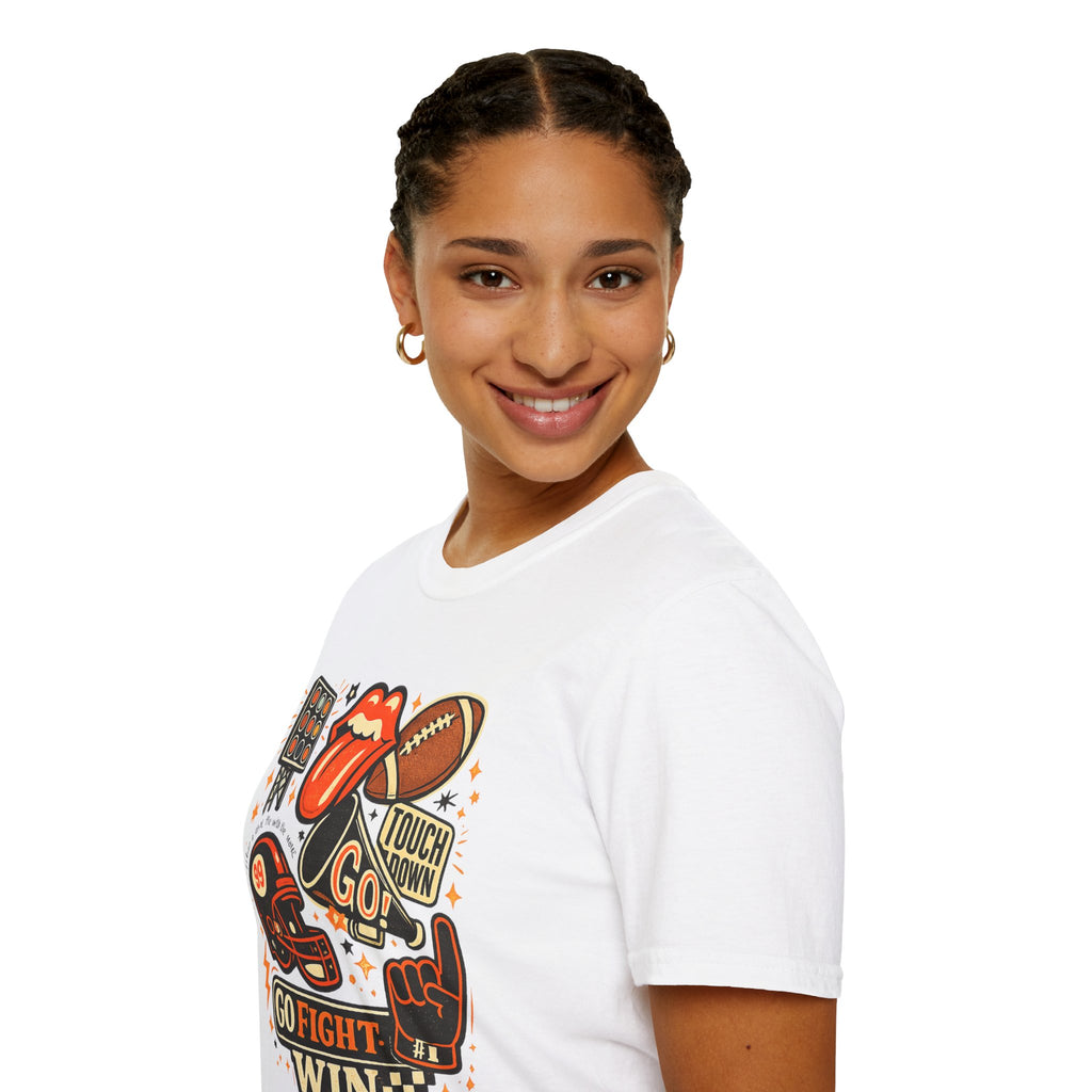 Touchdown Go Football T-Shirt | Retro Game Day Tee | Vintage Football Fan Shirt