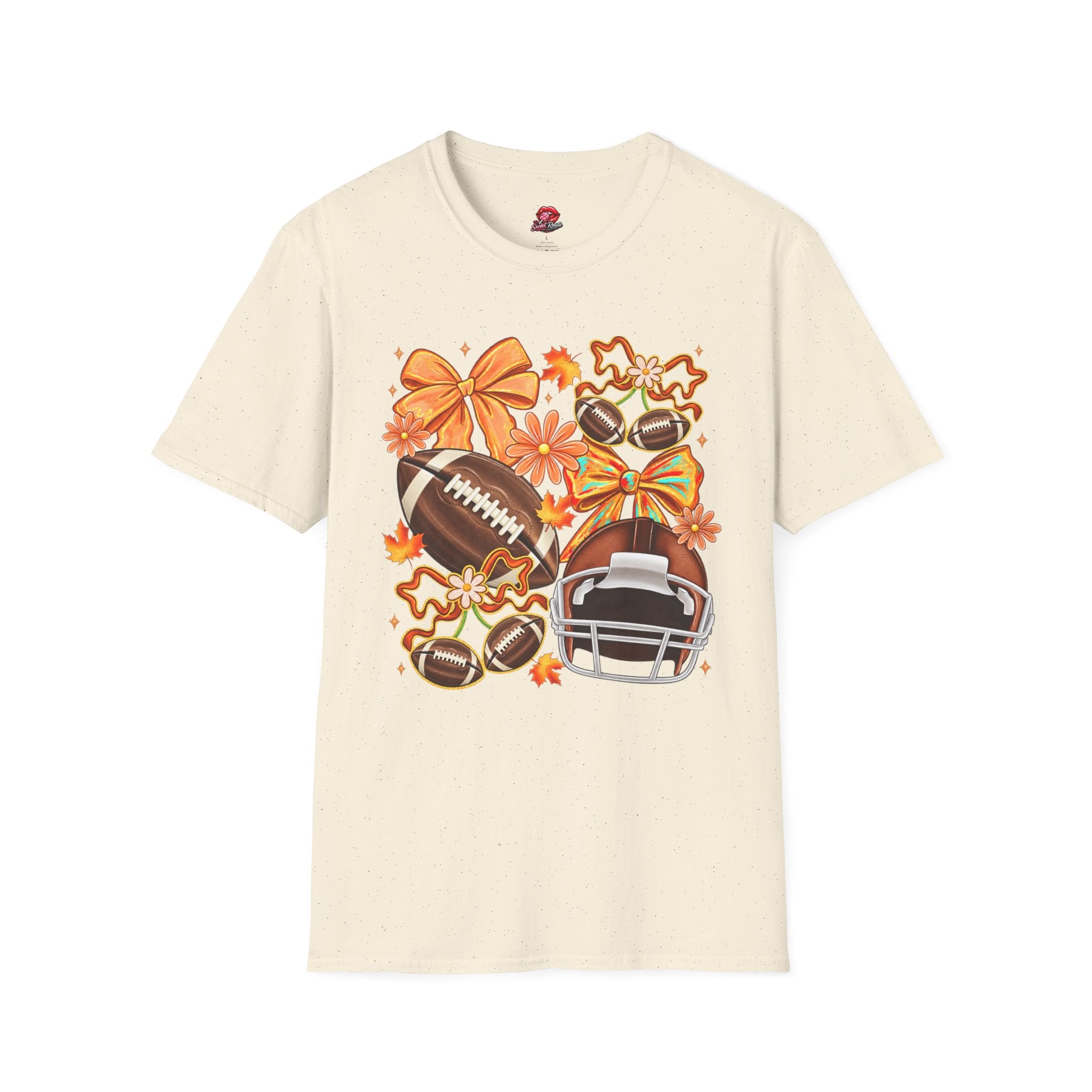 Football Floral Collage T-Shirt