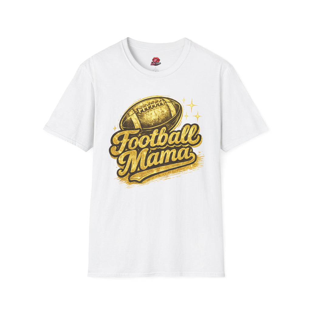 Football Mama T-Shirt — Vintage Gold Football Mom Tee