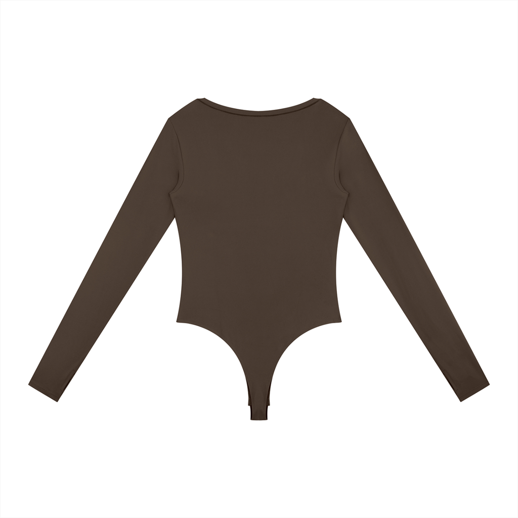Sweet Route Women's Tight Long Sleeve Yoga Bodysuit