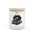Black Sweet Route Frosted Glass Candle, 11oz