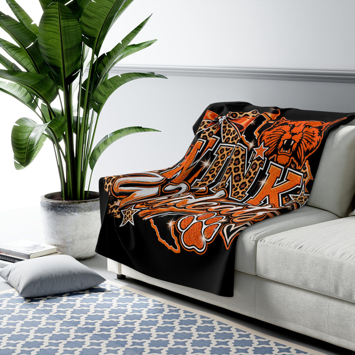Wink Wildcats Sherpa Fleece Blanket