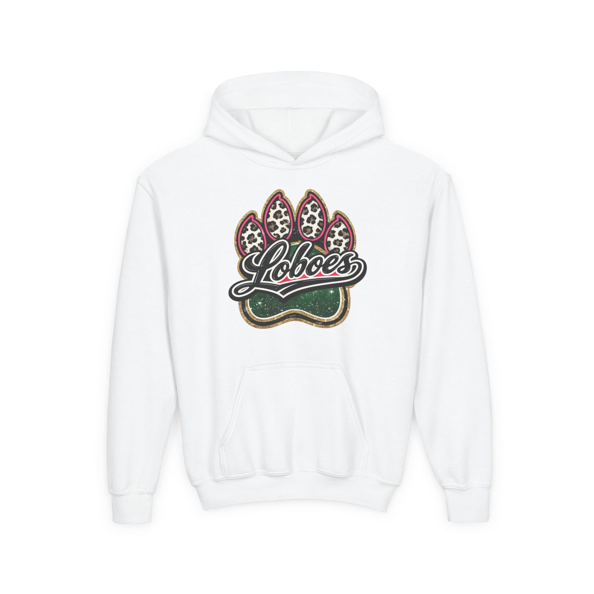 Youth Hoodie with 'Loboes' Paw