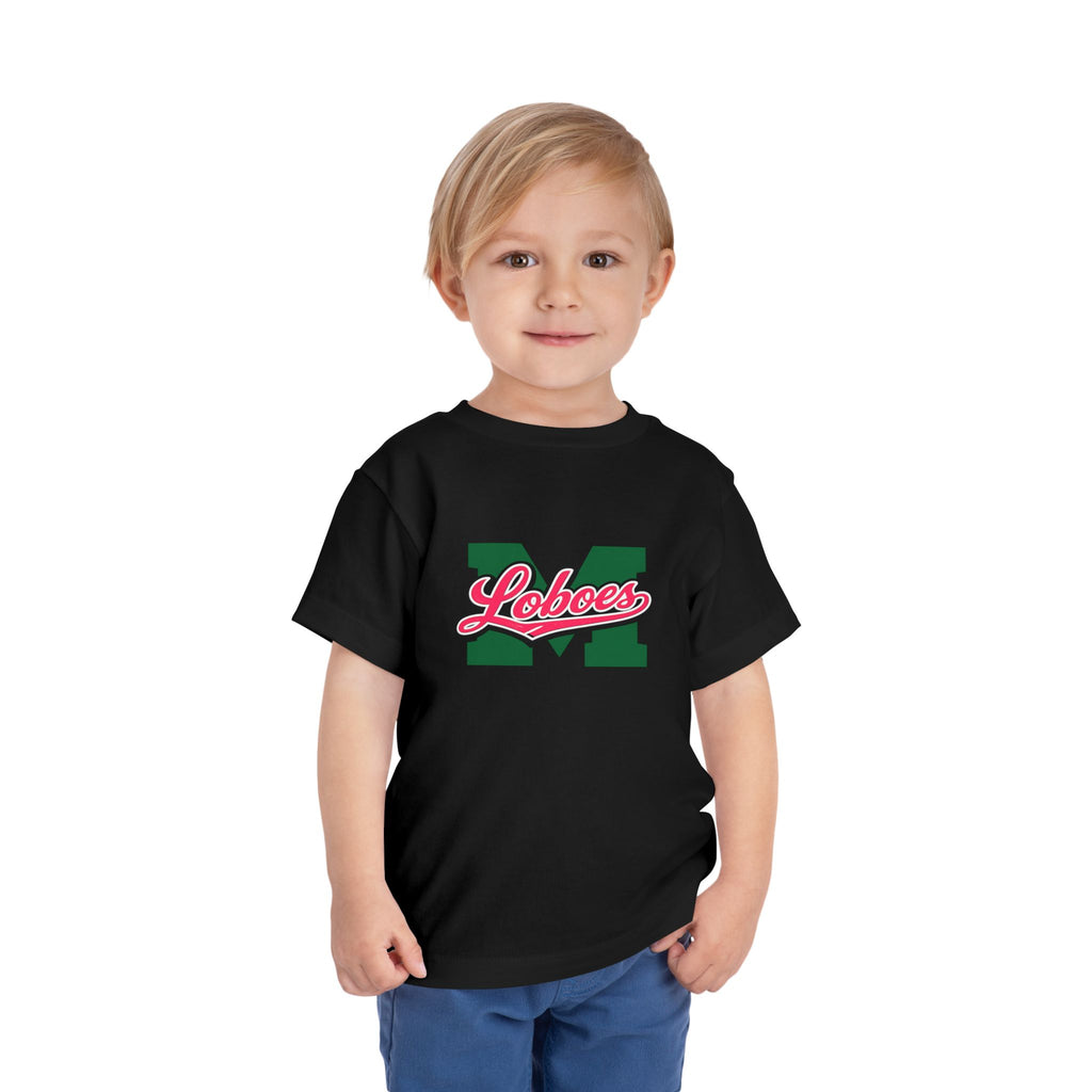 Toddler Tee Green 'M' Loboes School Spirit Shirt