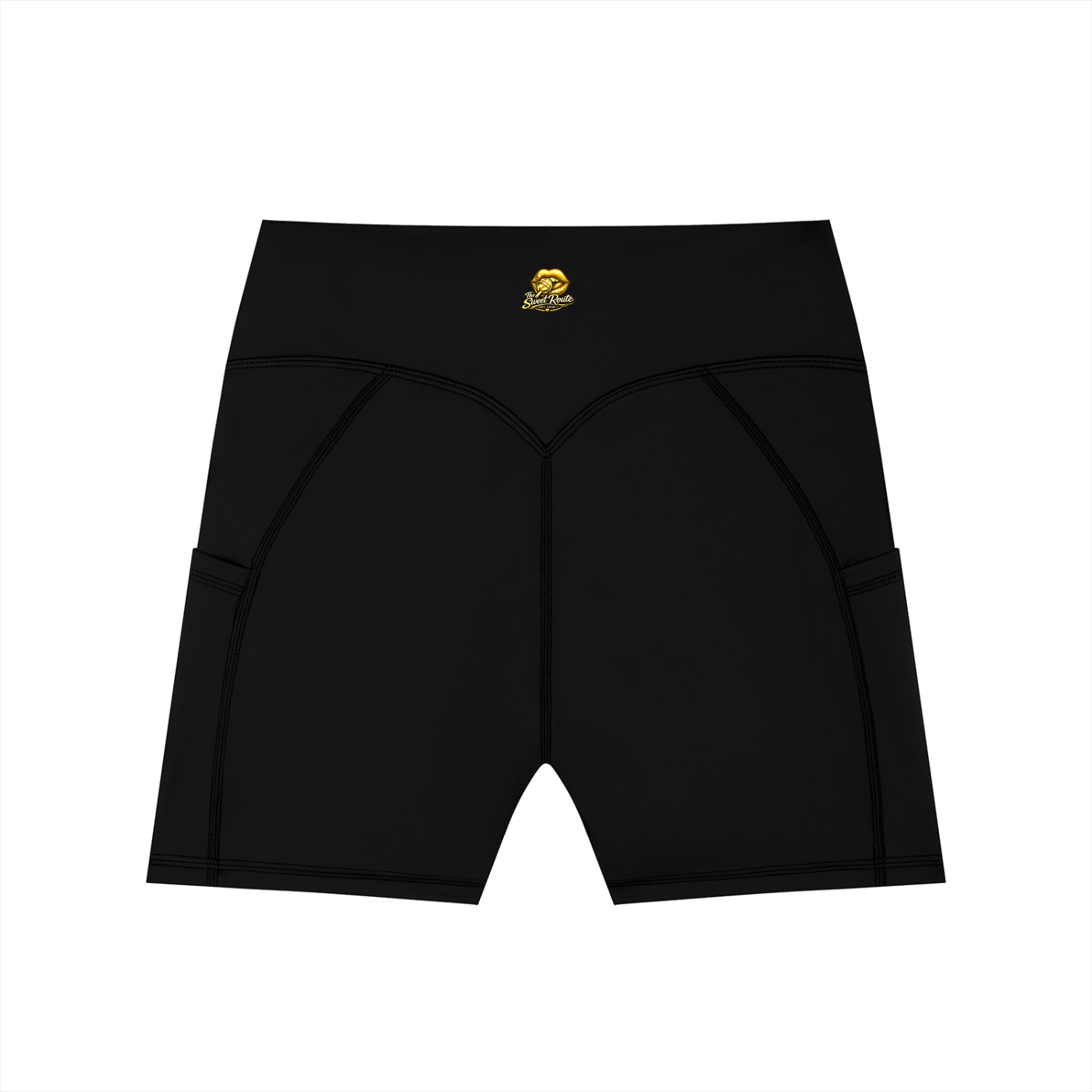 Sweet Route Women's High-Waisted Pocket Biker Shorts