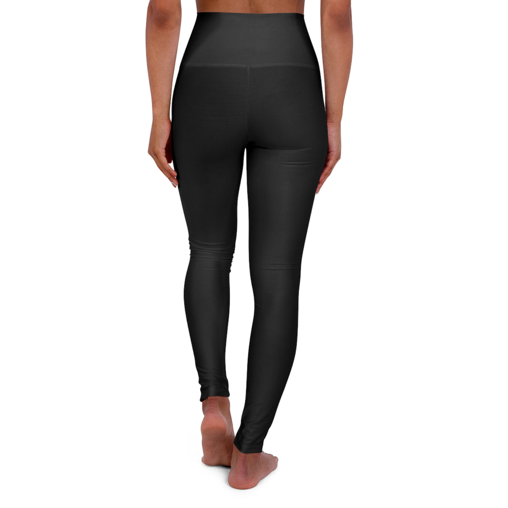 High-Waist Sweet Route Black Yoga Leggings