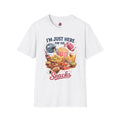 I’m Just Here for the Snacks T-Shirt | Funny Football Game Day Tee | Tailgate Snack Lover Shirt