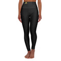 High-Waist Sweet Route Black Yoga Leggings