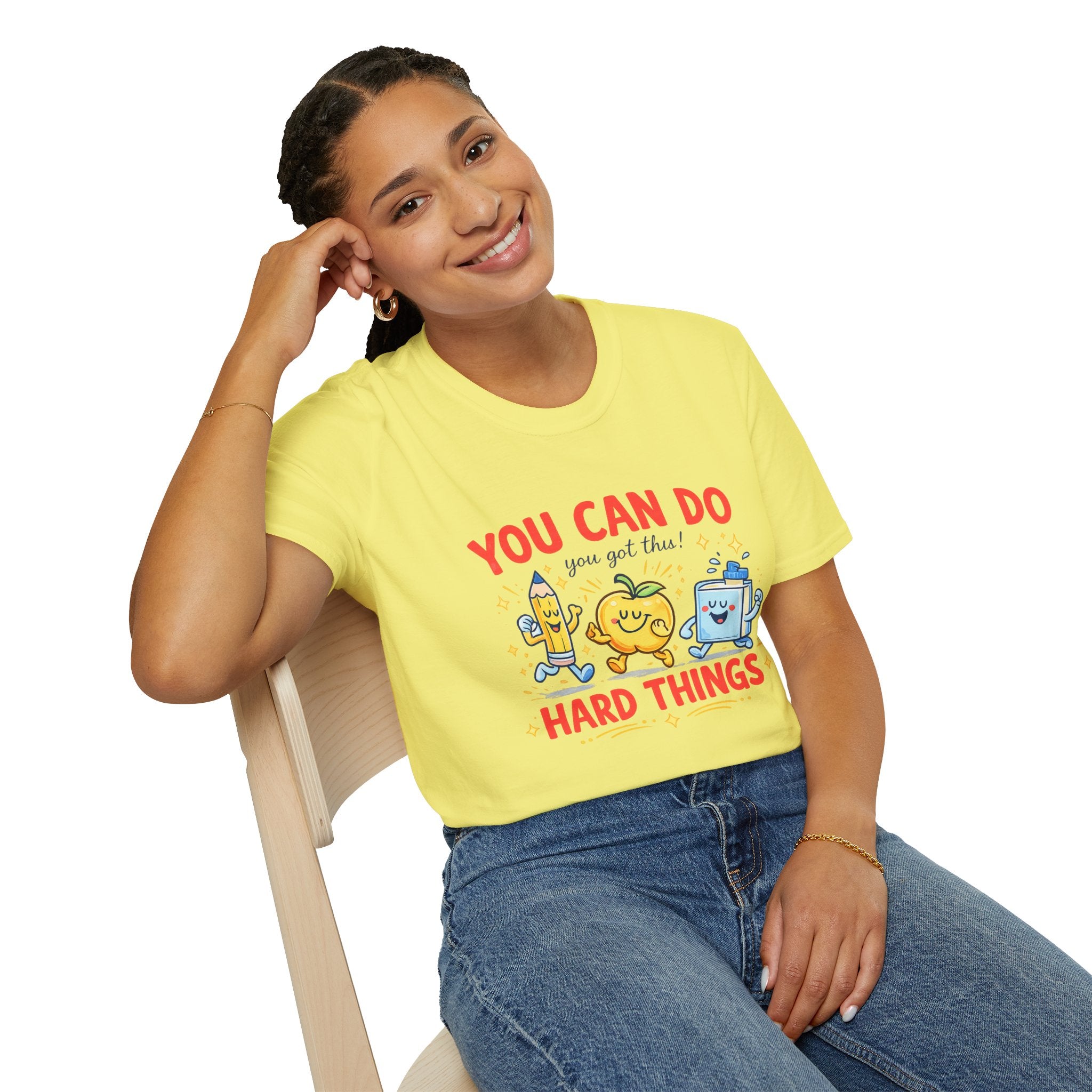 You Can Do Hard Things Teacher T-Shirt | Motivational Classroom Tee | Positive School Shirt | Encouragement Gift for Teachers & Students