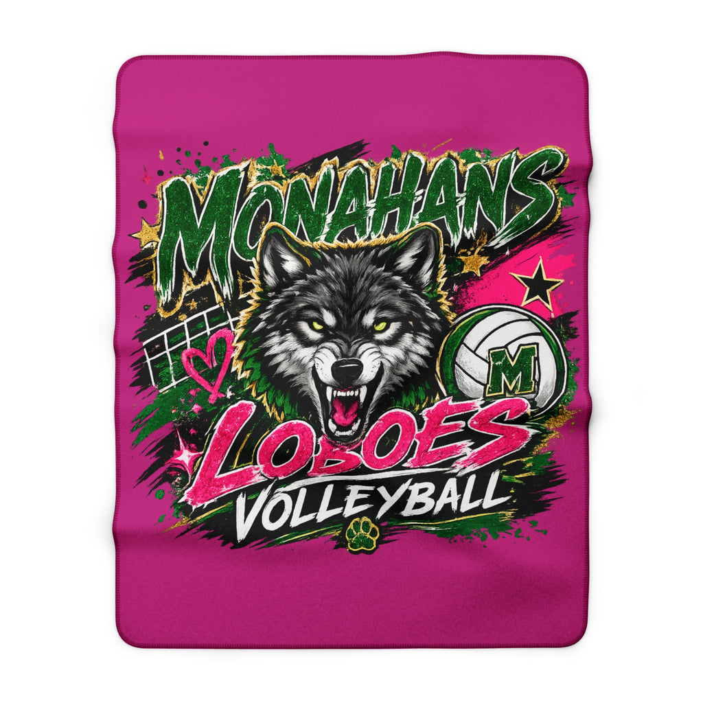 Monahans Loboes Volleyball Sherpa Blanket