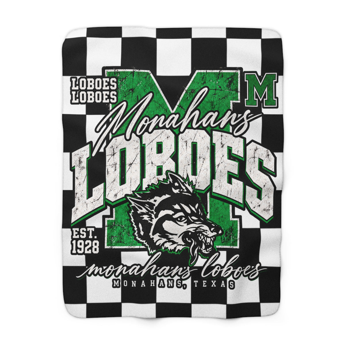 Monahans Loboes Sherpa Fleece Blanket