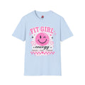 Fit Girl Pink Smiley Fitness Tee