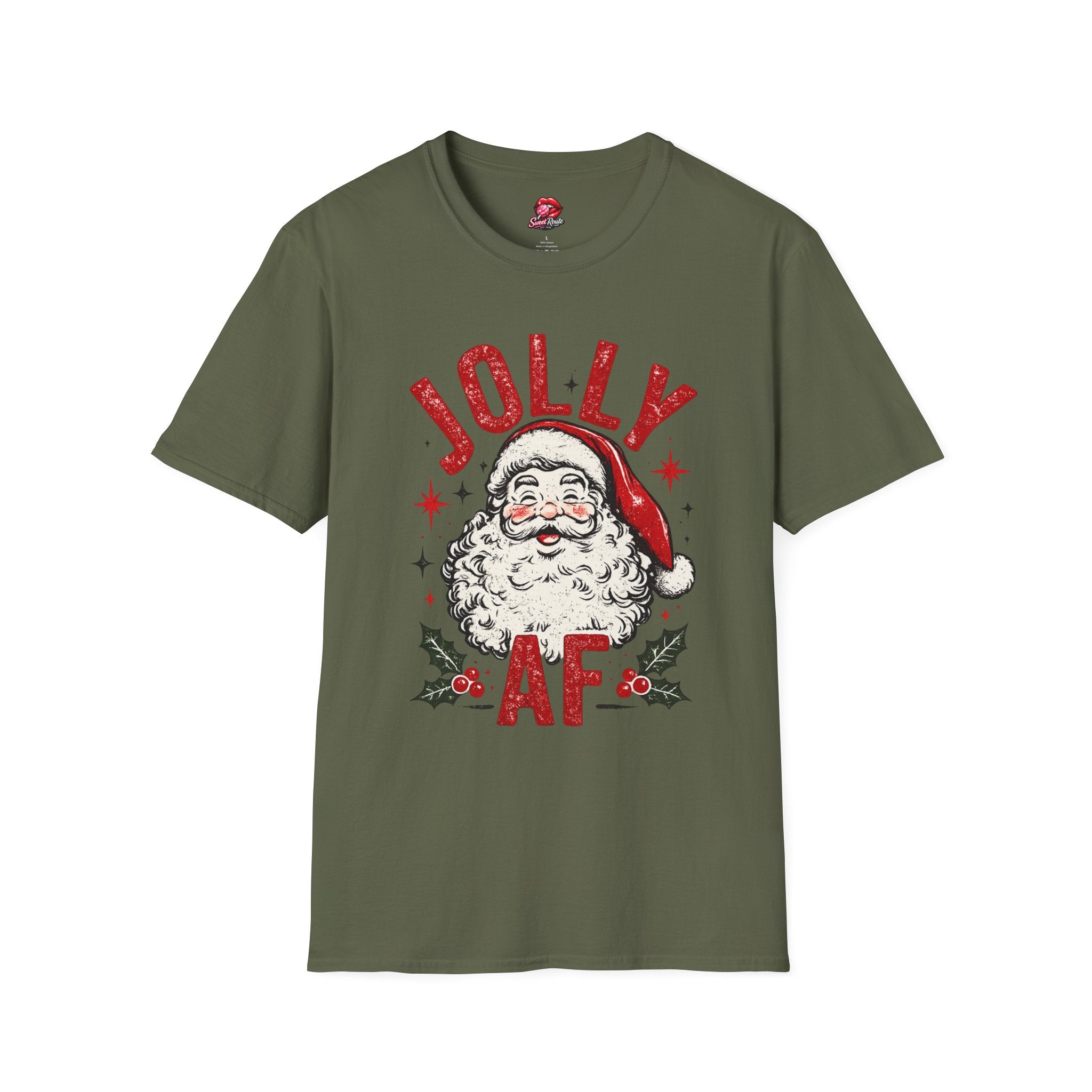 Jolly Santa Face Christmas T-Shirt