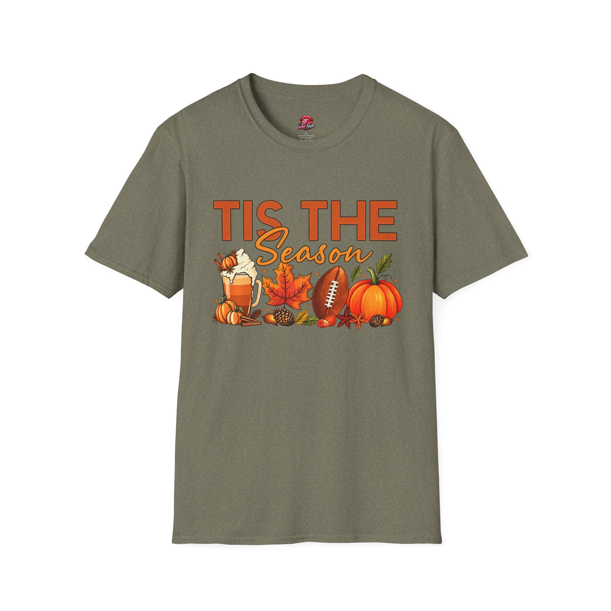 Tis The Season Fall Football Pumpkin Tee