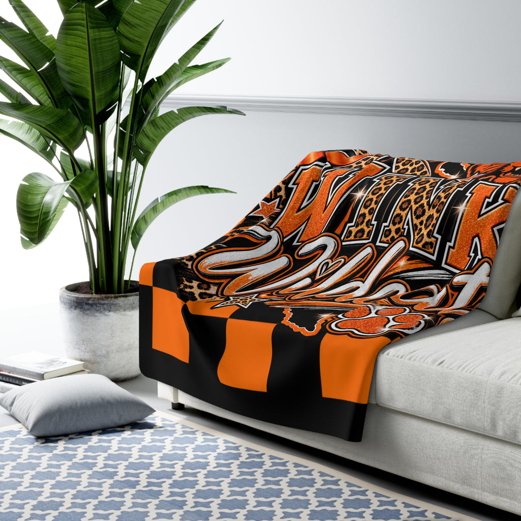 Wink Wildcats Sherpa Blanket
