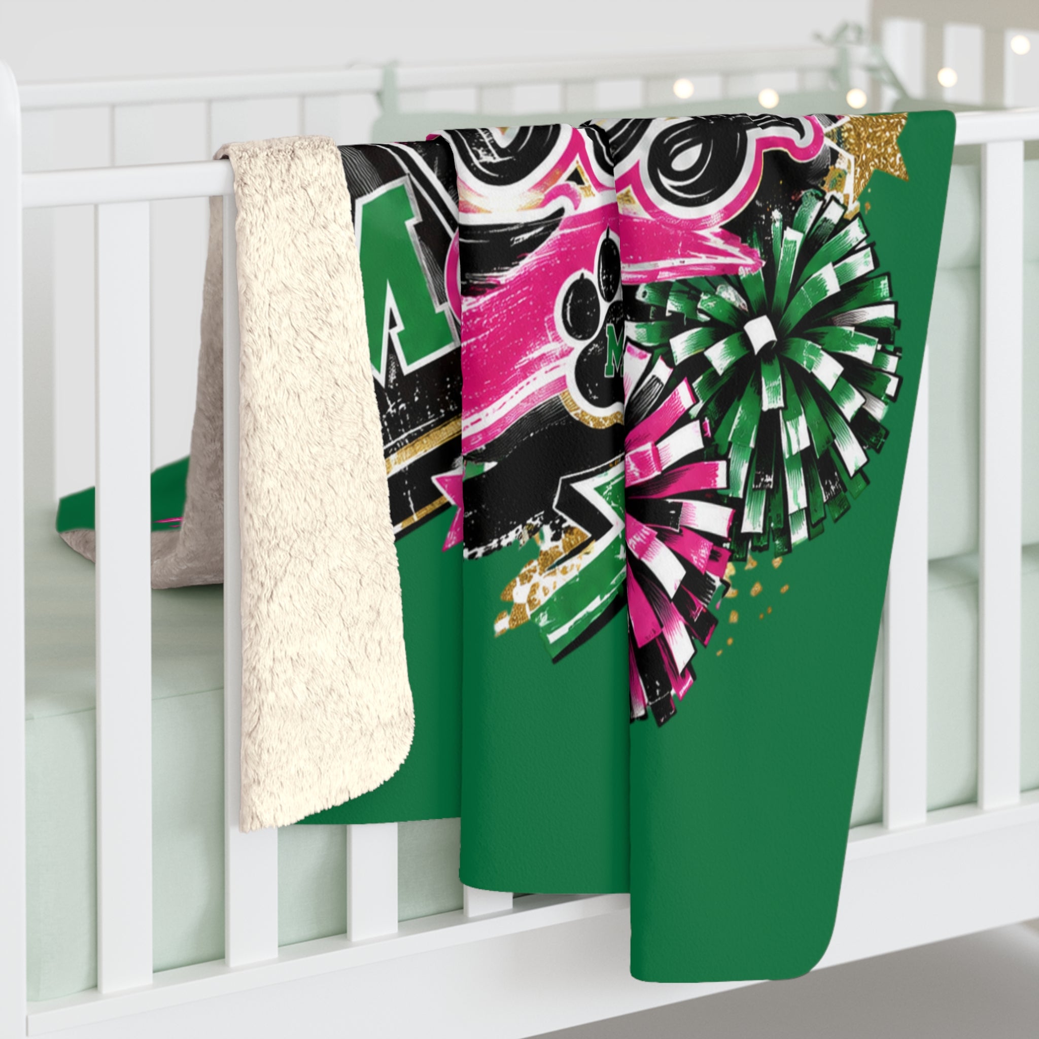 Monahans Loboes Cheer Sherpa Fleece Stadium Blanket