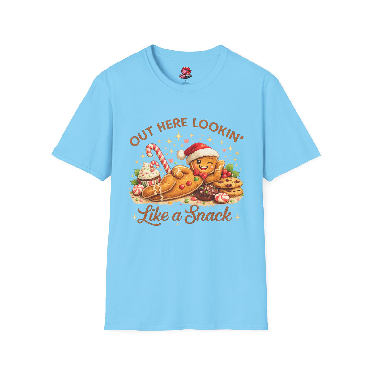 Gingerbread Cookie Santa Hat T-Shirt