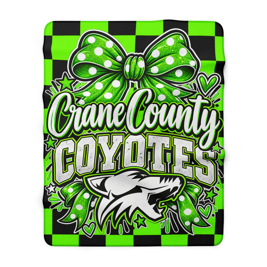 Cran e County Coyotes Sherpa Fleece Blanket