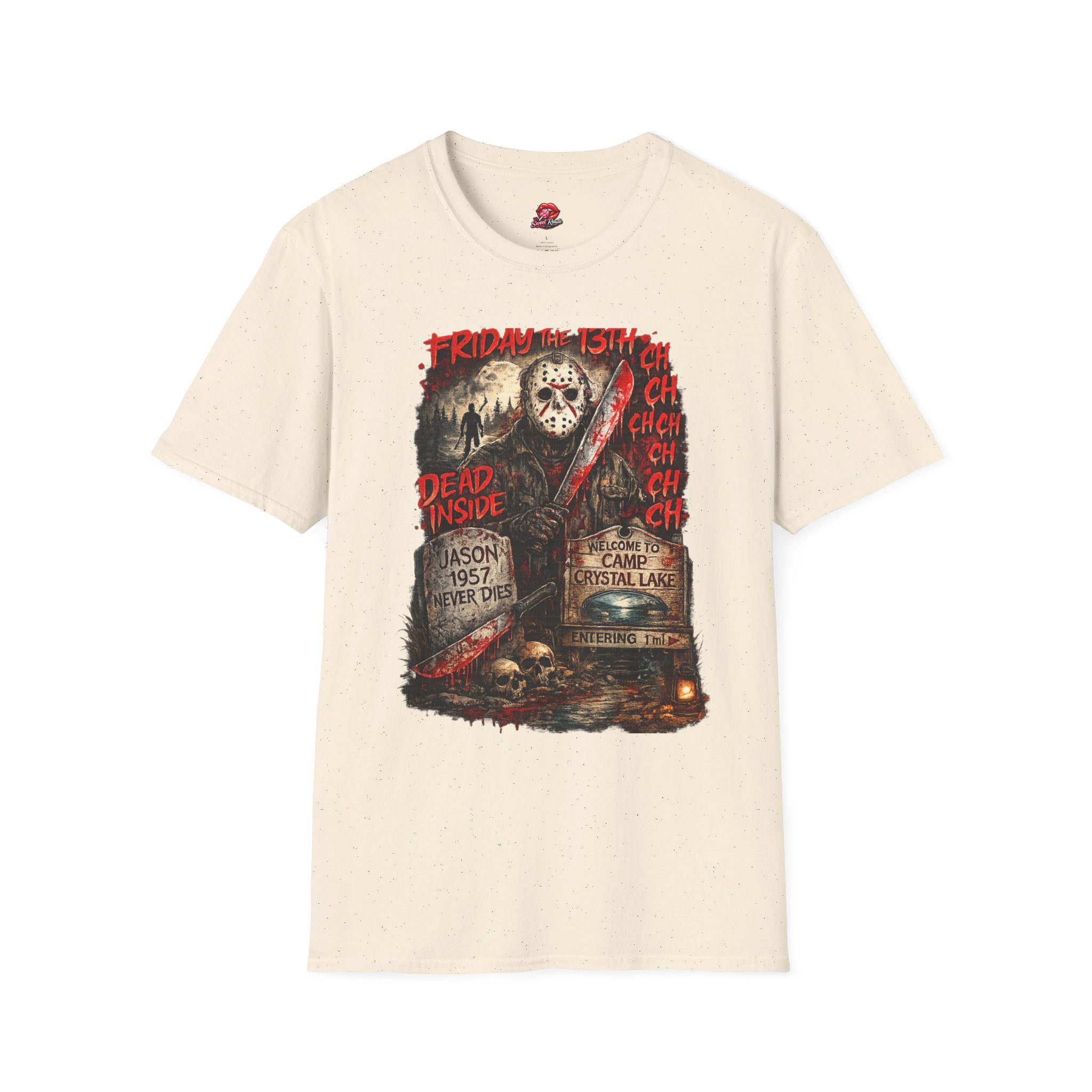 Friday the 13th Jason “Dead Inside” T-Shirt | Vintage Slasher Horror Graphic Tee | Halloween Horror Fan Shirt