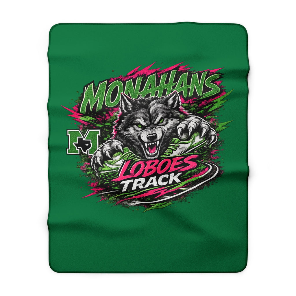 Monahans Loboes Track Sherpa Blanket