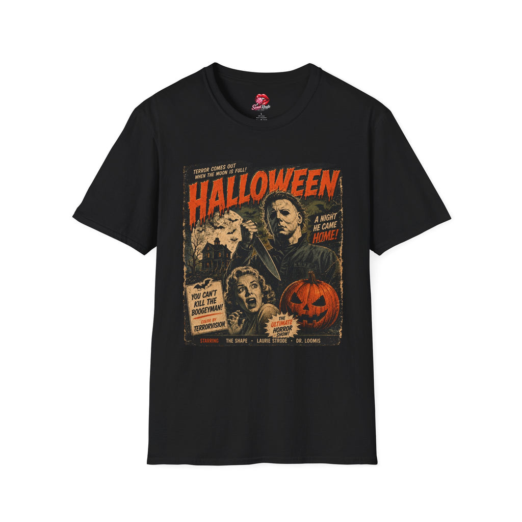 Halloween Movie Poster Retro Horror Graphic T-Shirt | Vintage Halloween Unisex