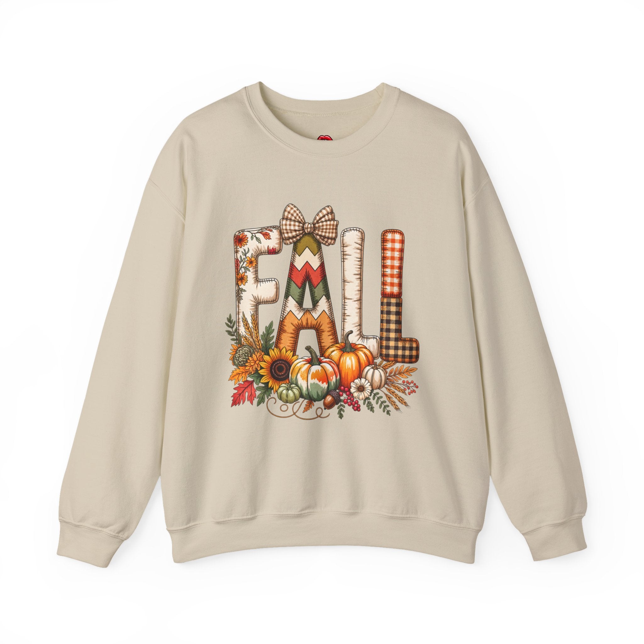 Autumn Pumpkins & Plaid Lettering Crewneck
