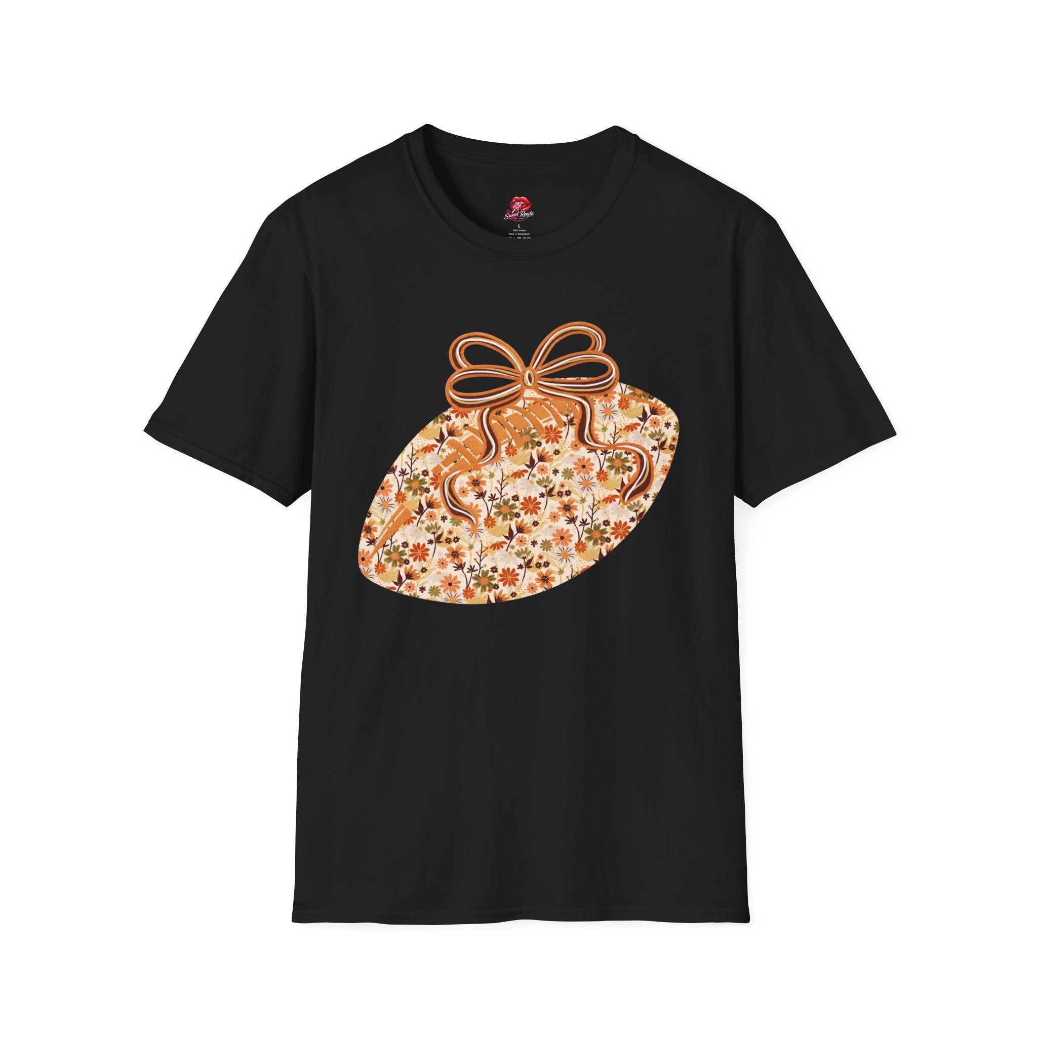 Floral Pumpkin Bow T‑Shirt