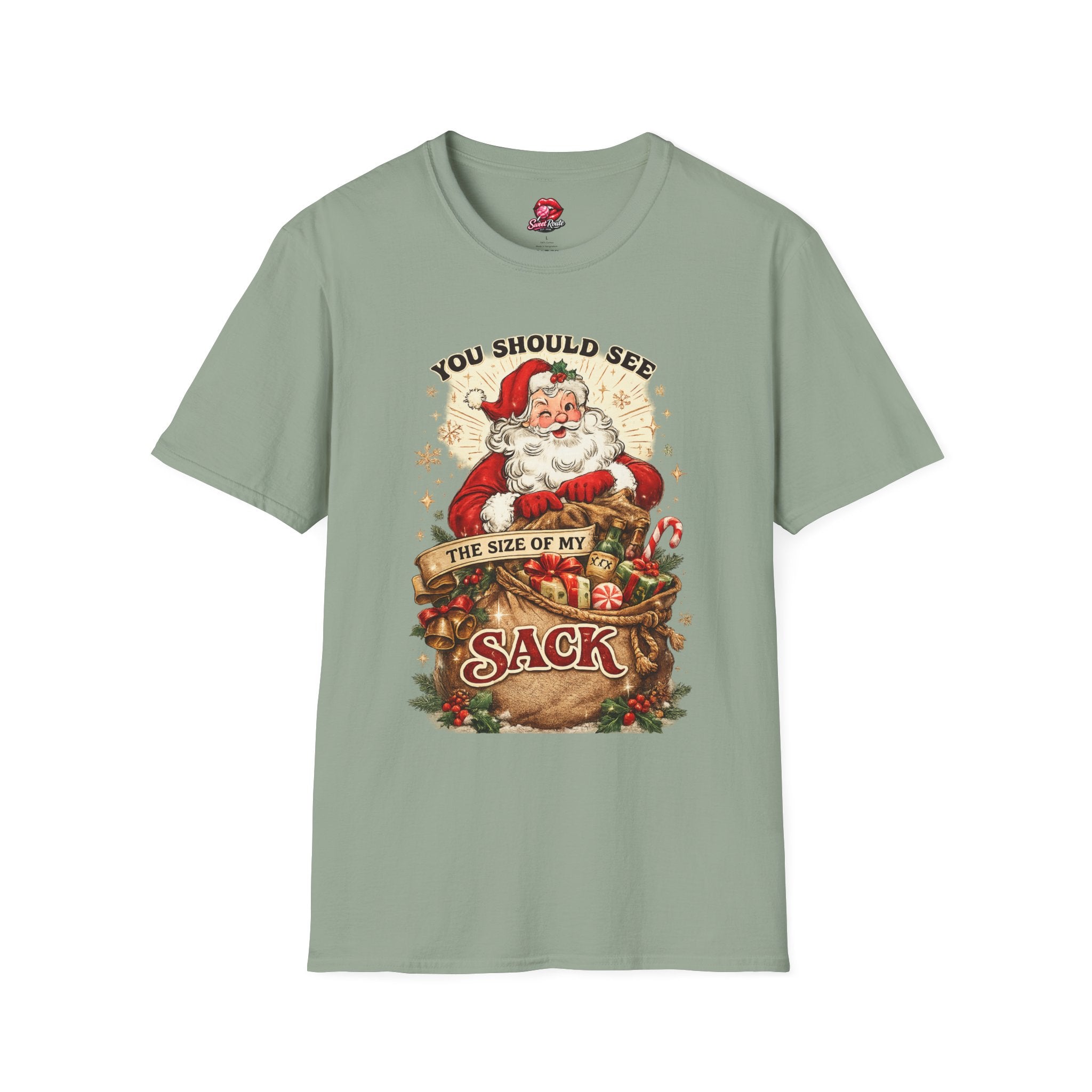 Vintage Santa You Should See The Size Of My Sack Christmas Tee