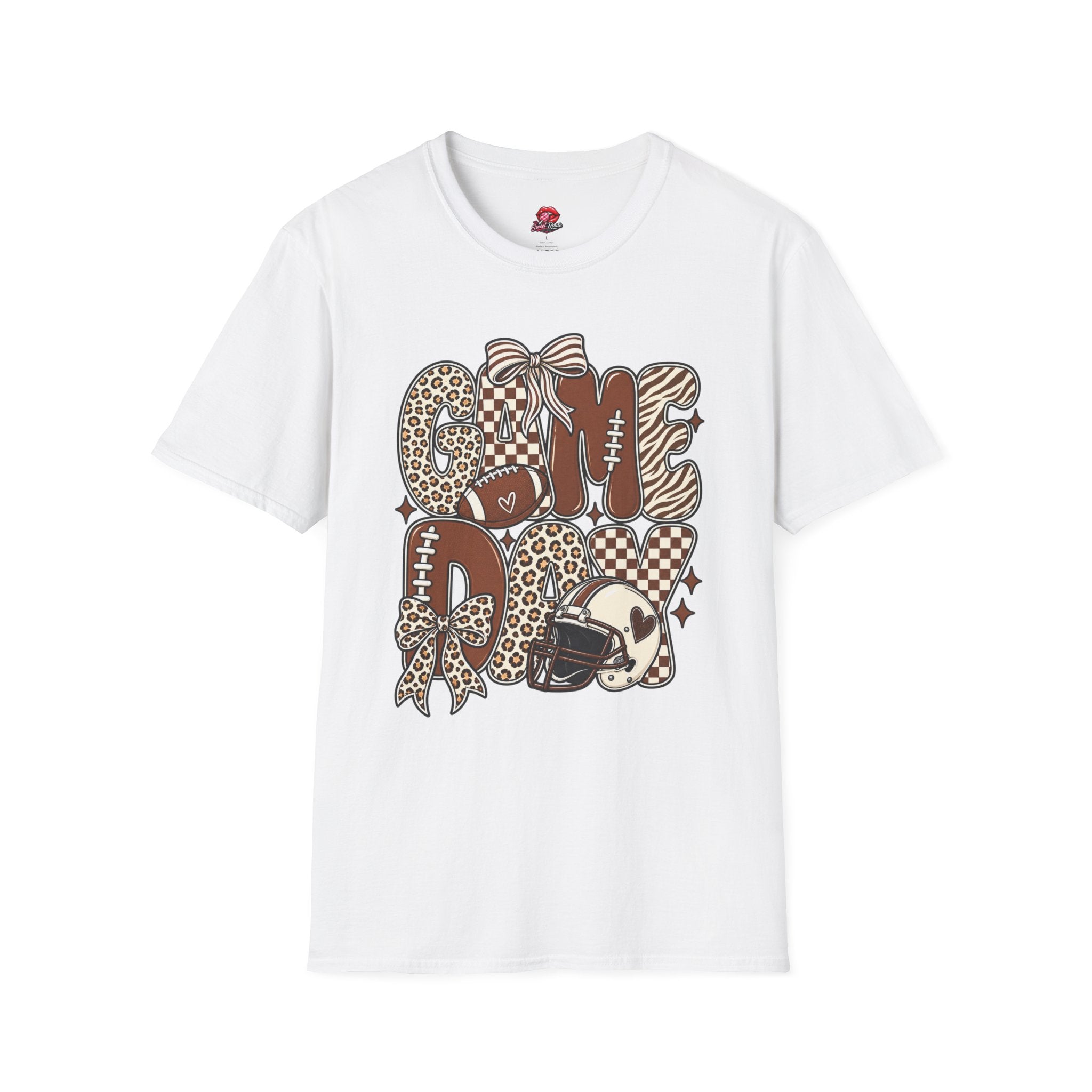 Leopard & Zebra Football Game Day Tee