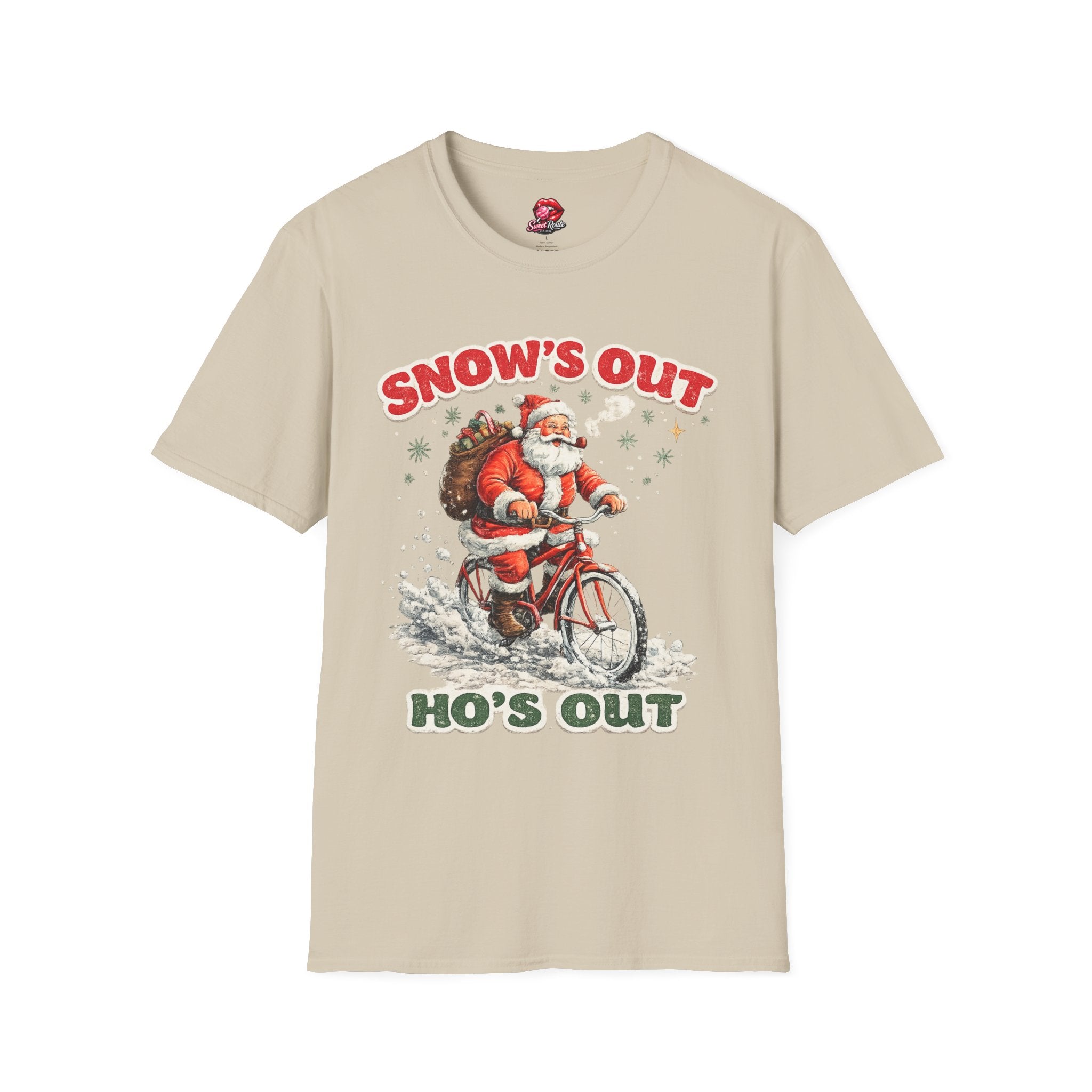 Snow's Out Santa Christmas Holiday Graphic Tee