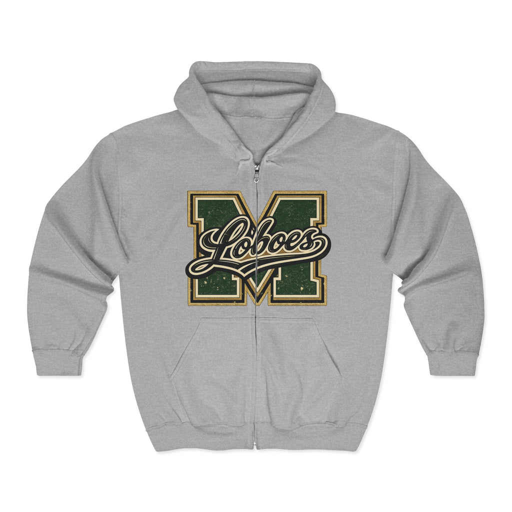 Loboes Varsity M Zip-Up Hoodie